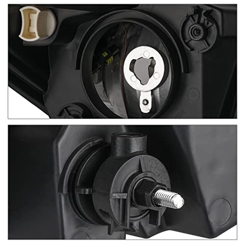 M-Auto Left& Right Headlights Assembly Factory Style Compatible With Halogen Model 2015 2016 2017 Ford Focus 4 Door, Chrome Housing Clear Corner Headlamps W/Singal Lights #TOP5