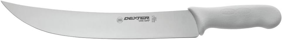 Dexter Sani-® Stainless Steel Steak Knife with White Polypropylene Handle - 12"L Blade