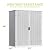 Devoko 5x3 FT Resin Storage Shed with Floor, Plastic Outdoor Storage Cabinet with Lockable Door, Waterproof Vertical Tool Small Shed for Patio Garden Backyard, Light Gray