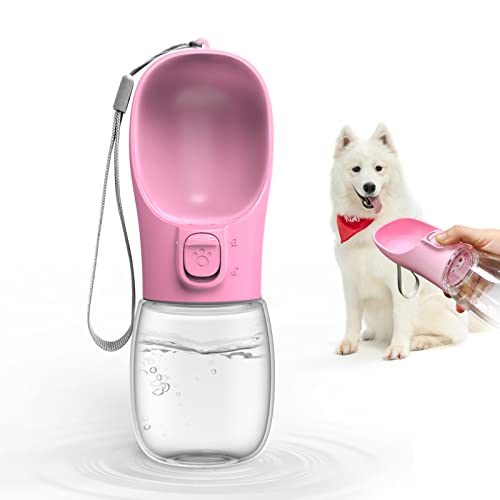 2022年最新デザインペット用水飲みボトル ワンちゃんお散歩用水筒 携帯に便利で水漏れなし 水槽付 ランニング 公園でのお散歩 お出かけや旅行時 猫ちゃん ワンちゃんに水分を補給させるのにぴったり 食品容器に使われるプラスチック製