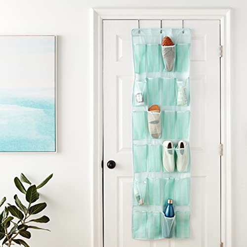 Amazon Basics Organizer da appendere alla porta, con 24 tasche, colore verde giada, 47 x 6.3 x 165 cm - Immagine 5