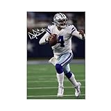 NOTRYA Dak Prescott Sports Star Poster Art 3 Canvas Poster Wall Art Decor Print Picture Paintings for Living Room Bedroom Decoration Unframe:16x24inch(40x60cm)