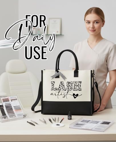 Bolso tote de lona para mujer con cierre y correa miniatura 2