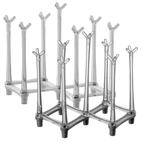 Soporte para vasos, organizador de tazas de café y té, ganchos debajo del estante, almacenamiento y organización de cocina, escurridor de tazas organizado y seco con nuestro estante de secado de tazas