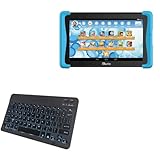 BoxWave Keyboard Compatible with Kurio Xtreme 2 - SlimKeys Bluetooth Keyboard - with Backlight, Portable Slim LED 7 Colors - Jet Black