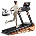 CURSOR Laufband für Zuhause mit 20% Automatischer Steigung, 14 KM/H Laufbänder mit 4-stufig Verstellbarer Konsole, 3.5 HP Treadmill for Home mit LED-Anzeige, Max. 180 KG