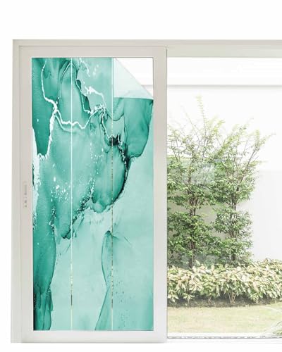 Vinilo decorativo Turquesa para ventana 35.4"x78.7" miniatura 2