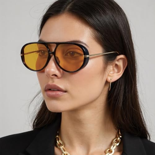 Oversized Aviator Sunglasses for Women, Fashion Large Big Frame Sun Glasses 2025 Designer Ladies Shades4