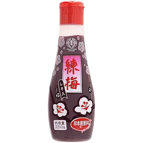 Japanese Umeboshi Plum Paste with Shiso (8.8 oz/250g) - Pickled Plum, Gluten Free, Vegan, Plum Sauce Asian, Japanese Food, Onigiri, Sushi, Yakitori, Sashimi, Umeboshi Paste - Kinjirushi Wasabi Cover