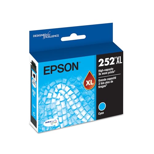 Image of Epson 252XL Genuine High Capacity Cyan Ink Cartridge T252XL220