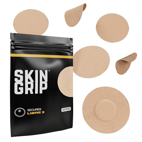 Skin Grip Freestyle Libre 3 & Instinct Sensor Covers, 20 Pack, Secure Hold