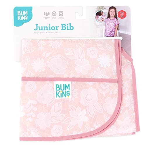Image of Bumkins Junior Bib, Short Sleeve Toddler Bib, Smock for Kids 1-3 Years, Waterproof Fabric aa‚¬a€oe Lace
