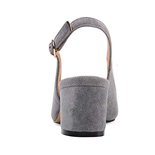 Mettesally Block Heel Slingback Pumps for Women 2 Inches Low Heel Comfortable4