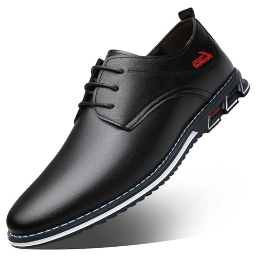 Image of Veslesth Men Casual Business Dress Shoes Lace Up Comfort Oxford for Male Working Driving