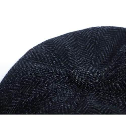 Boy-Kids Vintage Newsboy-Caps Tweed-Herringbone Pageboy-Beret-Caps 20s Flat-Gatsby Cabbie-Hat 4-9Y4