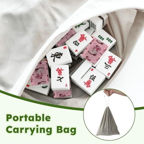 Set Americano de Fichas de Mahjong Acrílico 166 Piezas miniatura 5