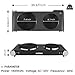 CUSIMAX Double Hot Plates Electric Burner, 1800W Countertop Cooktop with Adjustable Temperature Control, Hot Plates for Cooking Portable Electric Stove, Black Stainless Steel Cooktop, Upgraded Version