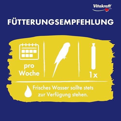 Vitakraft Kräcker Mix, Vogelsnack, Knabberstangen, mit Ei und Grassamen, mit Aprikose und Feige, mit Honig und Sesam, zur Schnabelpflege, ohne Zusatz von Zucker (10x 80g)
