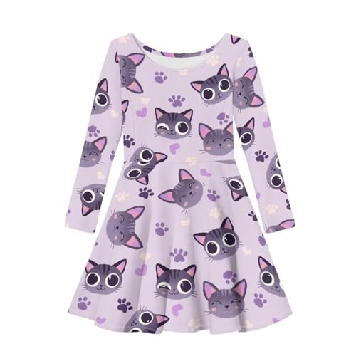 Dresses for Kids Fall Dresses for Girls 10-12 Long Sleeve Princess Dresses Toddler Cute Party Dresses for Festival