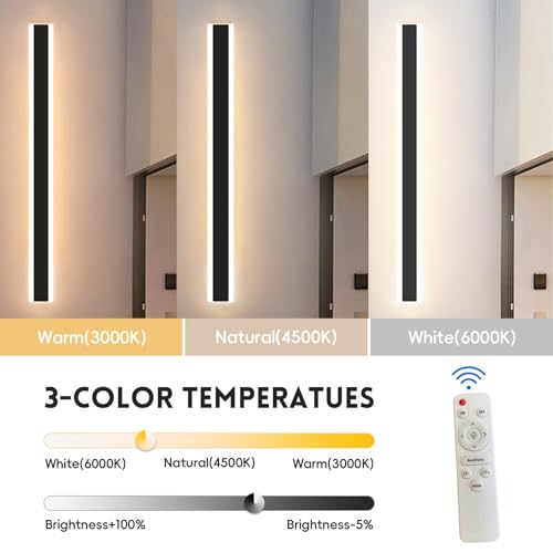 Applique murale extérieure 200cm dimmable avec télécommande luminaire LED - 2