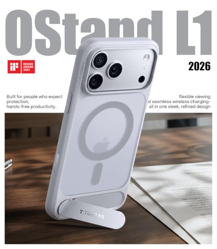 Image of TORRAS Strong Magnetic & Seamless Stand for iPhone 17 Pro Case, Silver