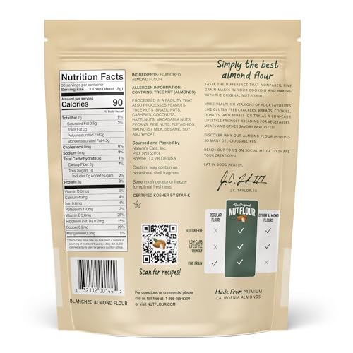 Nature’s Eats Superfine Almond Flour - Finely Sifted, Blanched Gluten Free Nut Flour for Bread, Pancake Mix, Muffins, Low Carb & Vegan Baking - 16 oz image 5