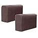 BESPORTBLE Silla Protectores de Brazos Sofá Reposabrazos Cubierta Estiramiento Sillón Funda Protectora Elástica Oficina en Casa Reclinable Sofá Paño 2 Piezas (Café Oscuro)