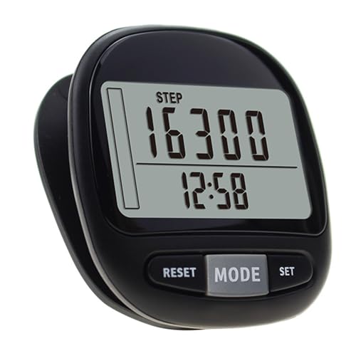 Haoyull 3D Digital Pedometer Walking Step Counter with Removable Clip and Lanyard, LCD Walking Step Counter for Men Women Pet