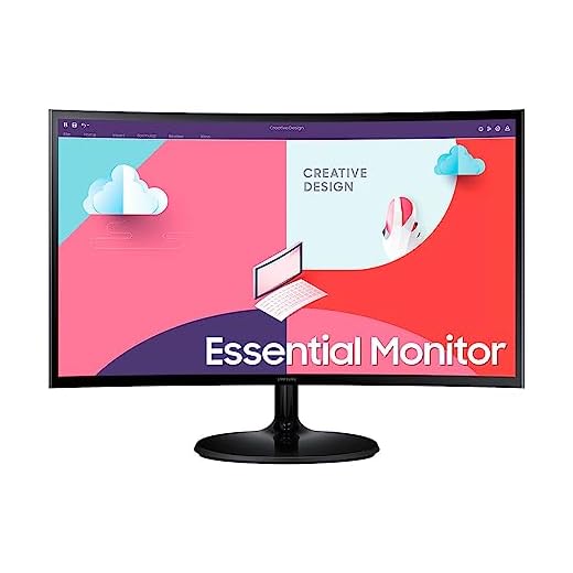 Monitor Curvo Samsung 24" FHD, HDMI, VGA, Freesync, Série S36C Preto