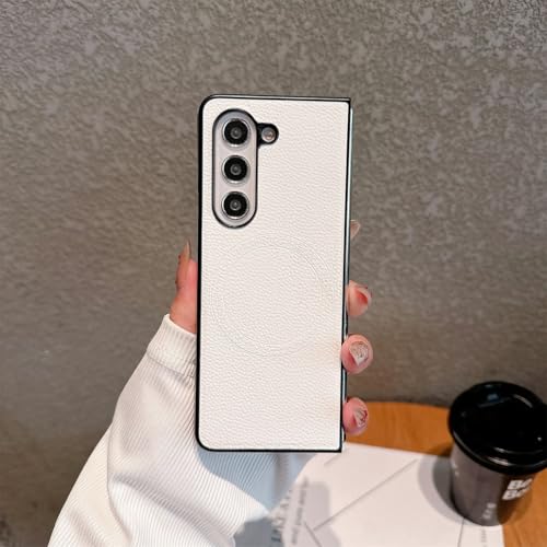 Protection cuir PU ZFold 4 et ZFold 6 fine pour chargement sans fil Qi
