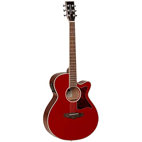 Tanglewood TW4E Winterleaf Super Folk Electro Acoustic Guitar – Red Gloss - Les Beatles, Paul McCartney, John Lennon, RIngo Starr, George Harrison Tanglewood TW4E Winterleaf Super Folk Electro Acoustic Guitar - Red Gloss