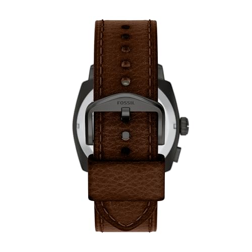 Image of Fossil Machine Brown Quartz Leather Watch FS6165