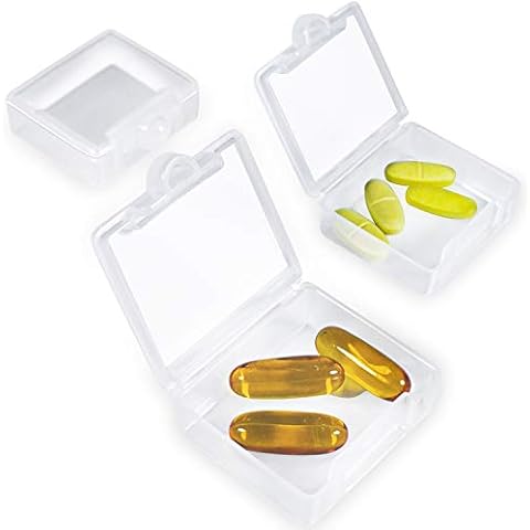Small Pill Cases Organizers 3 Pack, Daily Pill Case One Day Mini Pill Box Container Portable for Purse Pocket Small Pill Holder Case (White) Cover