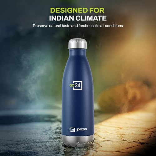 Go24 pexpo Electro Denim Blue 1500ml Stainless Steel Water Bottle - Image 6