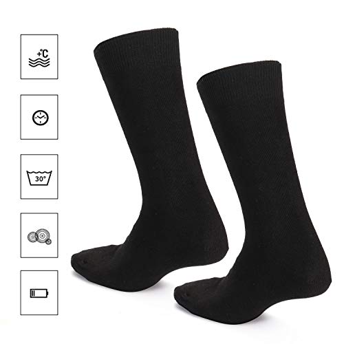 Jemora Electric Heated Socks Battery Powered Cold Weather Heat Socks for Men and Women Outdoor Riding Camping Hiking Motorcycle Warm Winter Socks2