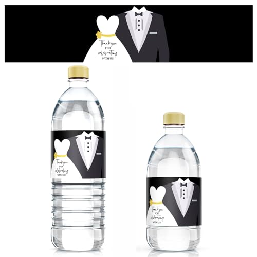 image for LENSARKU 24PCS Water Bottle Labels, Self-Adhesive Waterproof Water Bot