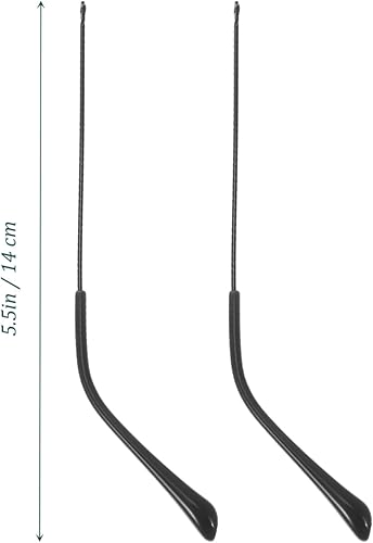 Miniatura 2 de iplusmile Gafas de metal templo reemplazo gafas brazos piernas gafas de sol brazo gafas marco templo reemplazo gafas piezas de reparación, Negro -