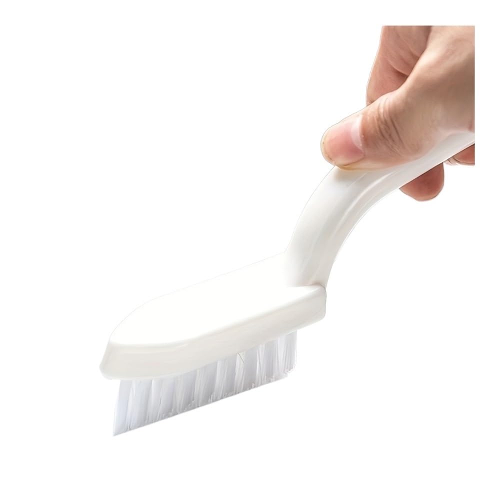 Sunrrafck White 1Pc Multi-Purpose Gap Cleaning Brush, Handheld Easy Convenient Suitable For Floor Wall Tiles Bathroom Doors Windows