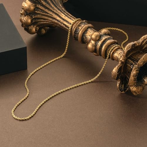 Necklace 14k Gold Chain for Women 2mm Rope Gold Chain Necklace Womens Men Non-Tarnish & Dainty Necklaces for Women Men All Lengths 16-26 Inches4