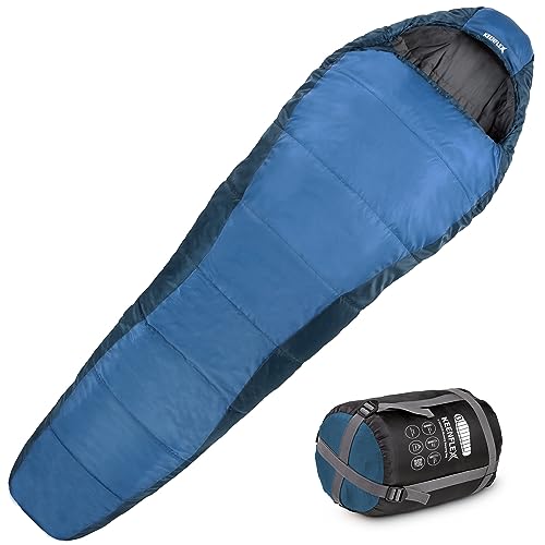 KeenFlex Sac de Couchage 3-4 Saisons Blue
