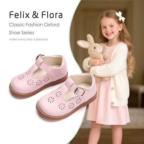Image of Felix & Flora Toddler Little Girl Mary Jane Dress Shoes - Ballet Flats for Girl Party School Shoes