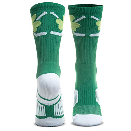 ChalkTalkSPORTS Hockey Performance Crew Socks - Shamrock - Mid-Calf Socks - Green - Adult2