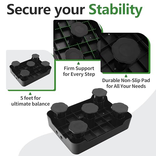 Image of COOL-ANGLE Adjustable Step Stool for Adults & Seniors, 650LBS Heavy Duty Bed Step for High Beds, Non-Slip Wide Safety Platform, Portable Foot Stool Assist for Kitchen, Car SUV, Bathtub & Bedside, Grey