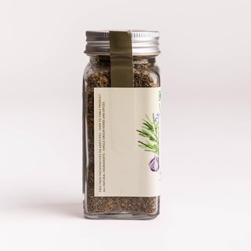 Image of Himalayan Haat Rosemary Garlic Seasoning Salt - Aromatic Gourmet Blend with Himalayan Pink Salt & Single-Origin Herbs | Perfect for Stews, Pasta & Potatoes | 65g
