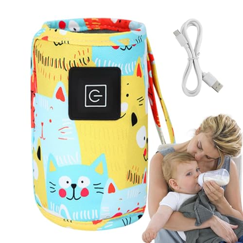 Calienta Biberones Portátil - Calentador De Leche USB Con Funda Aislante Y Control De Temperatura, Mantiene Fórmula O Leche Materna Caliente | Para Viajes, Coche, Casa, Guardería Y Tomas Nocturnas