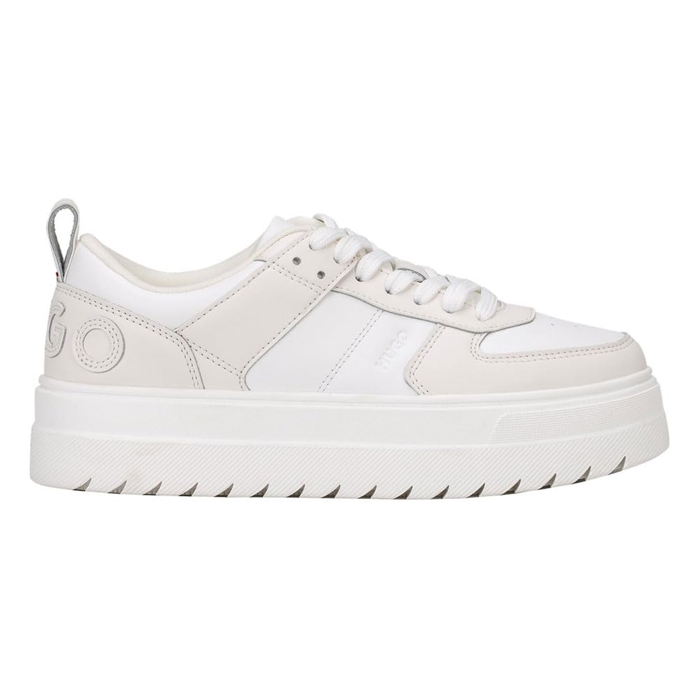 HUGO Lyssa_Tenn_nysdpu Scarpe Da Ginnastica Donna - Open White, 39 EU - Tessuto Traspirante E Suola In Gomma