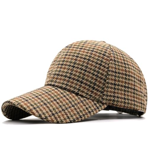Xilery Tweed Plaid Wool Blend Baseball Cap