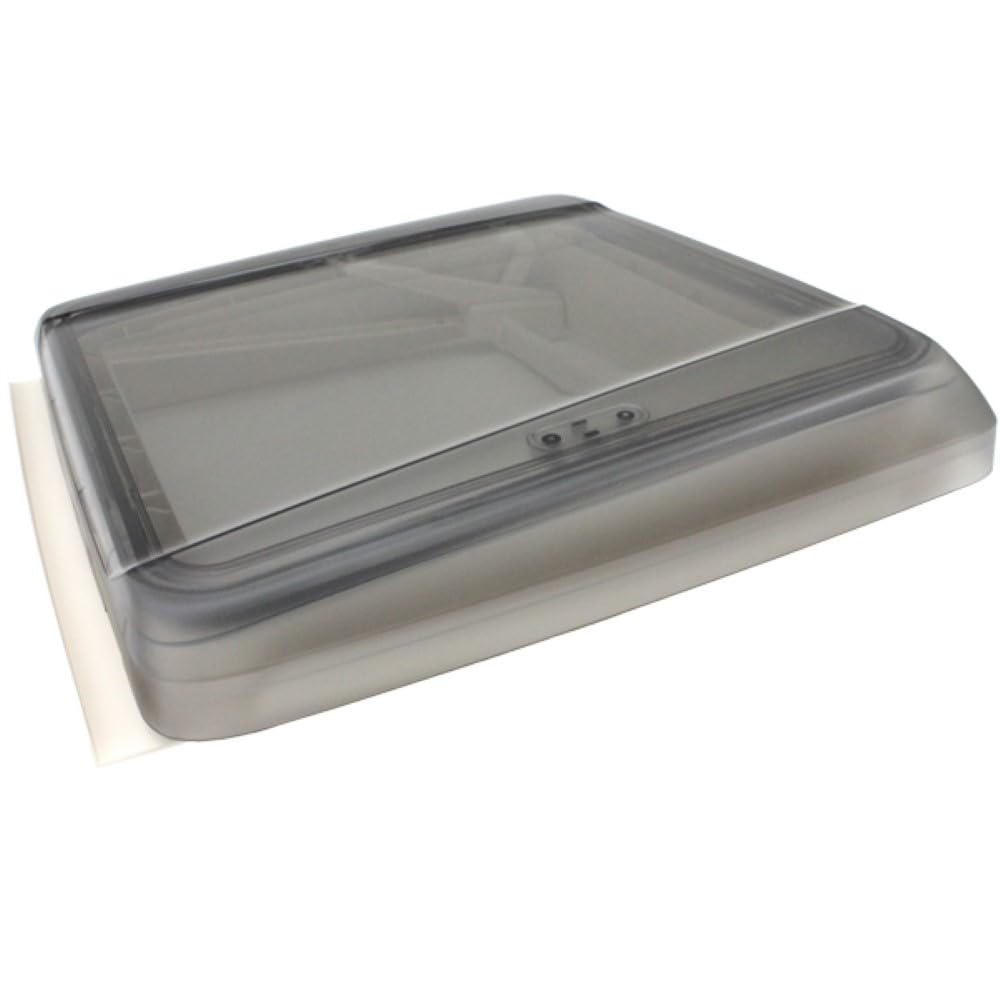 MPK VisionStar M Pro Trappe de toit, en verre transparent, teintée, 40 x 40 cm, fenêtre de toit, lucarne en blanc perle