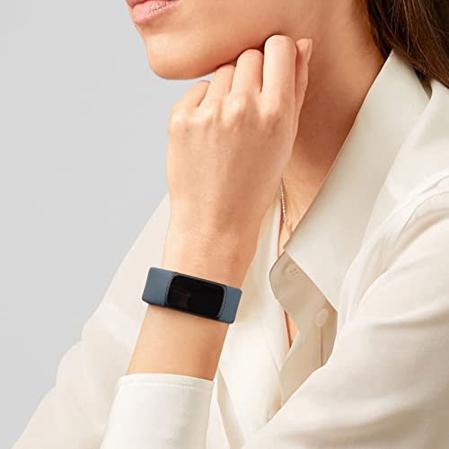 Image of Tobfit Silicone Strap for Fitbit Charge 6 / Fitbit Charge 5 Fitness Tracker, Soft Adjustable Replacement Band with Hidden Buckle, Sport Wristband for Men Women