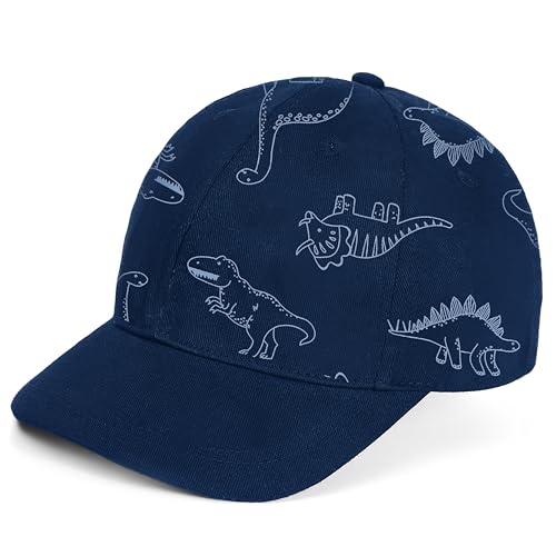 Urban Virgin Toddler Baseball Hat Baby Boys Cap Girls Adjustable Dinosaur Baseball Hats Kids Boy Caps Toddler Sun Hats Dark Blue Dinosaur 2-4 T